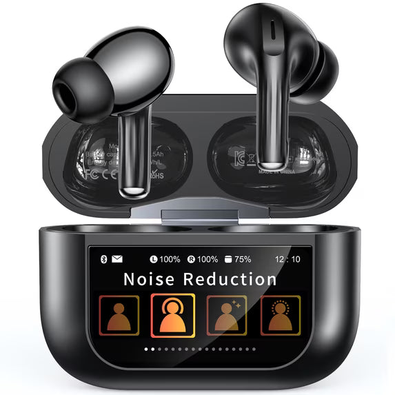 Smart Touchscreen Case 50-Hour Wireless Earbuds