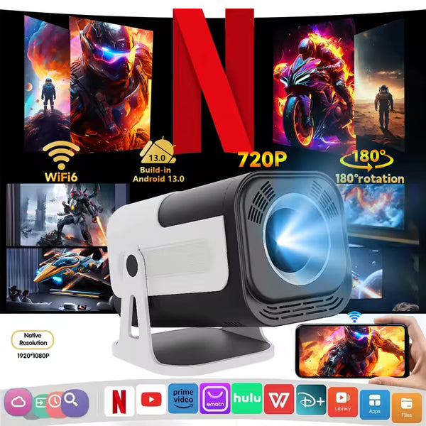 Android 13 Portable Smart Mini Projector